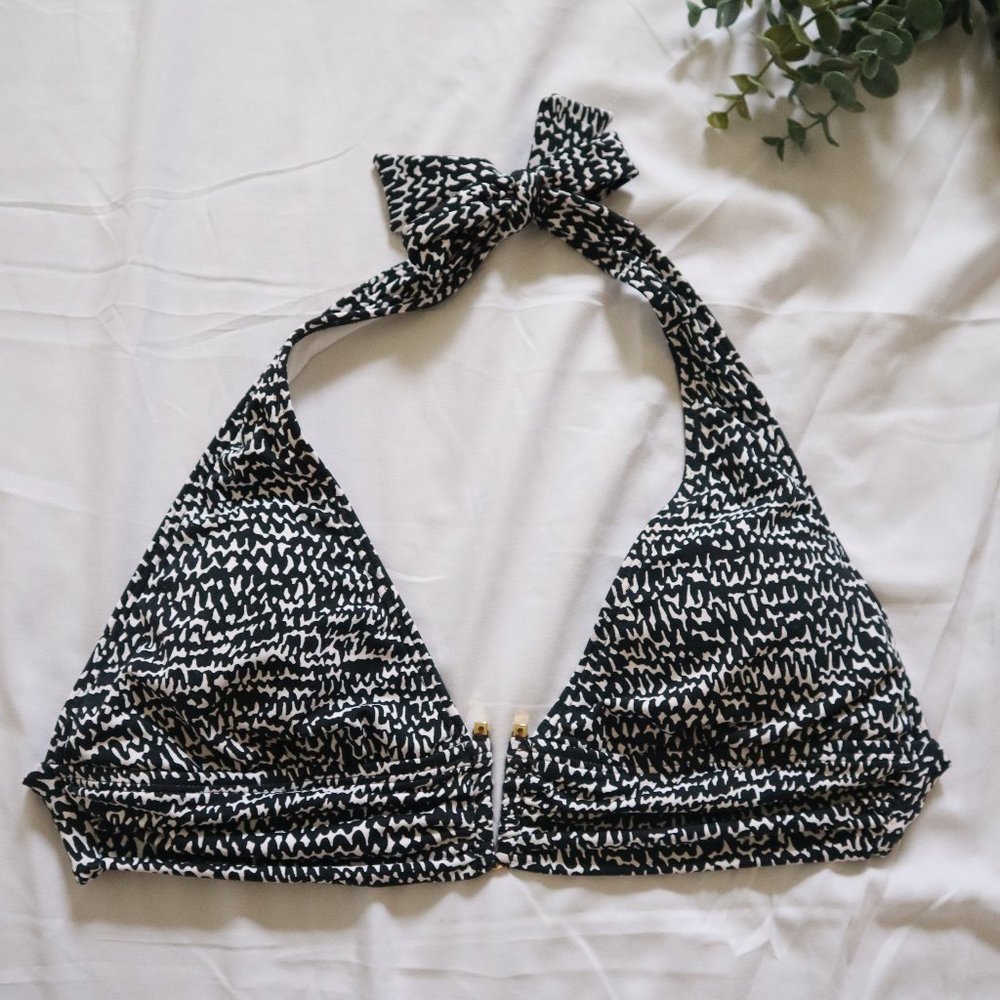 LA BLANCA Triangle Halter Print Bikini Top S / 6